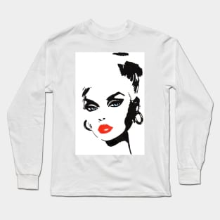 Retro Pop Art Doll 2 Long Sleeve T-Shirt